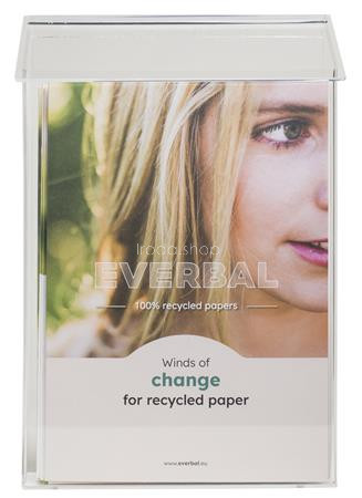 Katalógustartó, kültéri, tetővel, A4, álló, EXACOMPTA, áttetsző