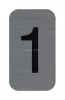 Információs tábla, öntapadó, 2,5x4,4 cm, alumíniumhatású, EXACOMPTA, 1-es