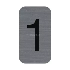   Információs tábla, öntapadó, 2,5x4,4 cm, alumíniumhatású, EXACOMPTA, 1-es