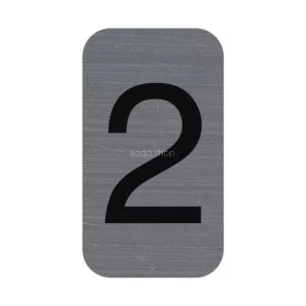   Információs tábla, öntapadó, 2,5x4,4 cm, alumíniumhatású, EXACOMPTA, 2-es