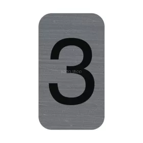   Információs tábla, öntapadó, 2,5x4,4 cm, alumíniumhatású, EXACOMPTA, 3-as