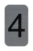 Információs tábla, öntapadó, 2,5x4,4 cm, alumíniumhatású, EXACOMPTA, 4-es