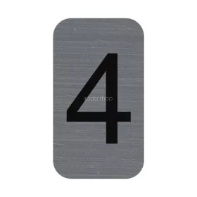   Információs tábla, öntapadó, 2,5x4,4 cm, alumíniumhatású, EXACOMPTA, 4-es