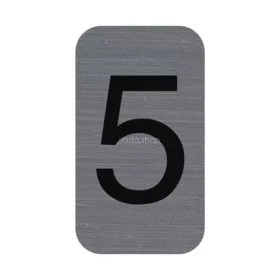   Információs tábla, öntapadó, 2,5x4,4 cm, alumíniumhatású, EXACOMPTA, 5-ös