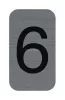 Információs tábla, öntapadó, 2,5x4,4 cm, alumíniumhatású, EXACOMPTA, 6-os