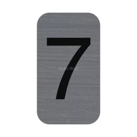   Információs tábla, öntapadó, 2,5x4,4 cm, alumíniumhatású, EXACOMPTA, 7-es