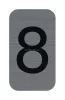 Információs tábla, öntapadó, 2,5x4,4 cm, alumíniumhatású, EXACOMPTA, 8-as