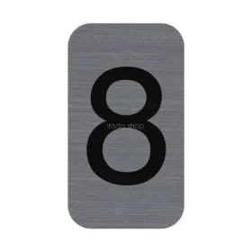   Információs tábla, öntapadó, 2,5x4,4 cm, alumíniumhatású, EXACOMPTA, 8-as