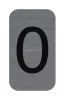 Információs tábla, öntapadó, 2,5x4,4 cm, alumíniumhatású, EXACOMPTA, 0-ás