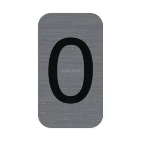   Információs tábla, öntapadó, 2,5x4,4 cm, alumíniumhatású, EXACOMPTA, 0-ás