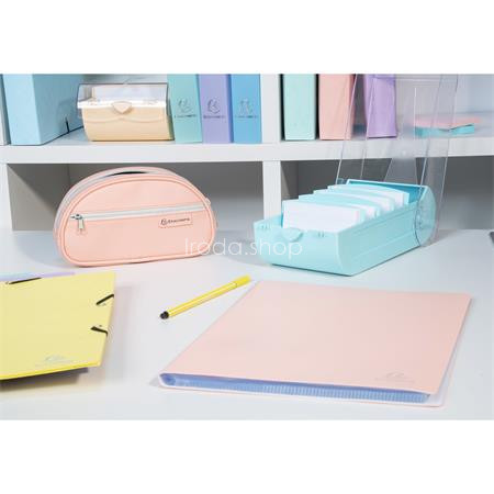 Bemutatómappa, 30 zsebes, A4, EXACOMPTA "Aquarel", vegyes pasztell színek