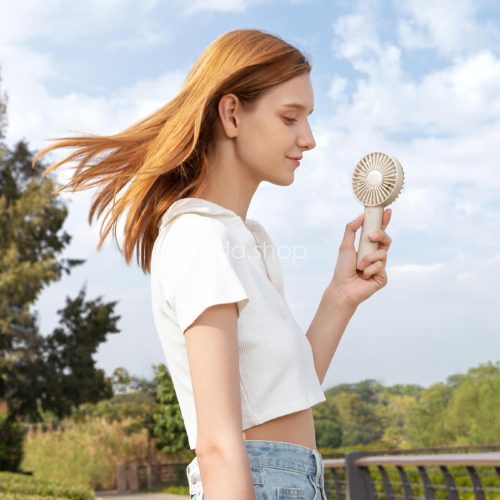 JisuLife FA21 White kézi ventilátor, 3 fokozat, 2000mAh akkumulátor, fehér