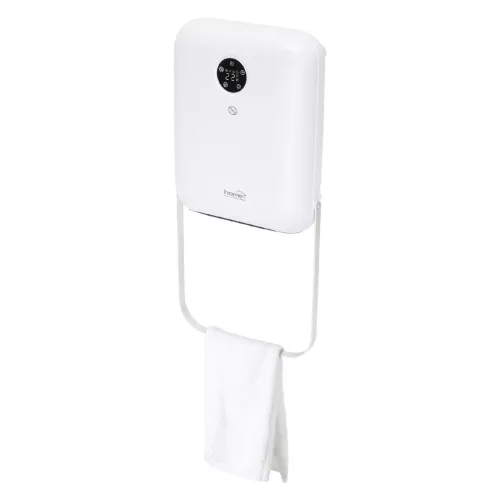 Home FKF26201 fürdőszobai ventilátoros fűtőtest, 2000 W, 2 fokozat, PTC fűtőelem, távirányító, LED kijelző, IPX2