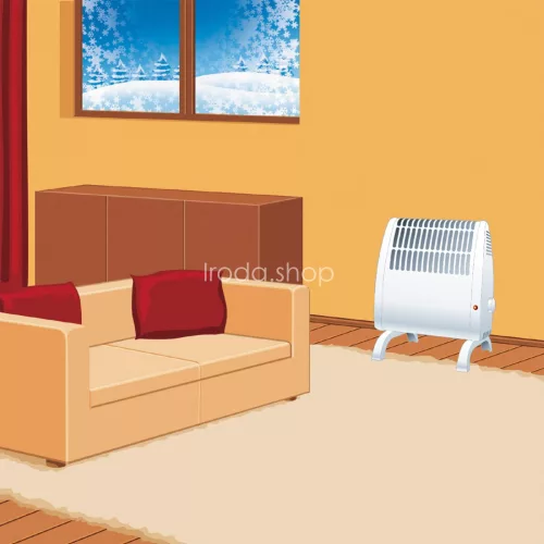 Home FKM 450 elektromos fagyőr fűtőtest, 450W, mechanikus termosztát, IP20 védelem, fehér