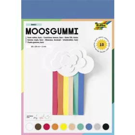   Moosgumi, 20x29 cm, 10 lap, FOLIA "Basic", 10 különböző szín