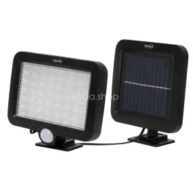   Home FLP250SOLAR napelemes LED reflektor, 250 lm, PIR mozgásérzékelő, 120° 5m, 56 db hidegfehér SMD LED, energiatakarékos, műanyag, IP44