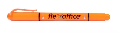 Szövegkiemelő, 1,0/4,0 mm, kétvégű, FLEXOFFICE "HL01", narancs