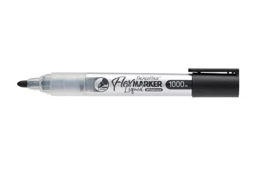 Táblamarker, 2,5 mm, kúpos, FLEXOFFICE "WB016", fekete