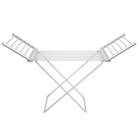   Home FTW11 Fűtött, elektromos ruhaszárító, 230 W, alumínium, összecsukható, 50 °C állandó hőmérséklet, vízálló kapcsoló, IPX2