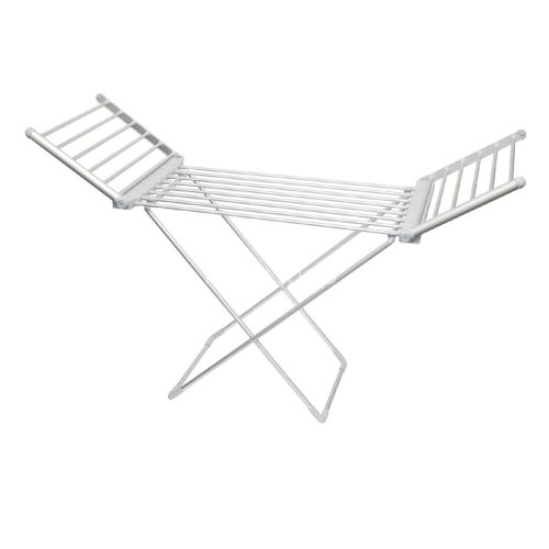 Home FTW11 Fűtött, elektromos ruhaszárító, 230 W, alumínium, összecsukható, 50 °C állandó hőmérséklet, vízálló kapcsoló, IPX2