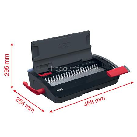 Spirálozógép, műanyag spirálkötéshez, manuális, 165 lap, GBC "CombBind CB12"
