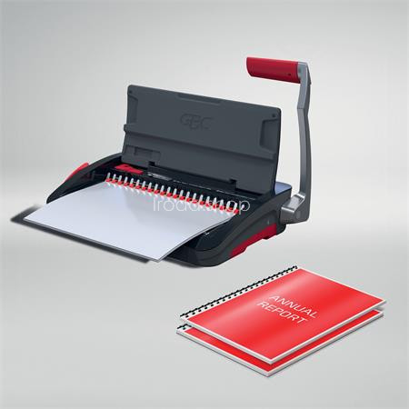 Spirálozógép, műanyag spirálkötéshez, manuális, 165 lap, GBC "CombBind CB12"