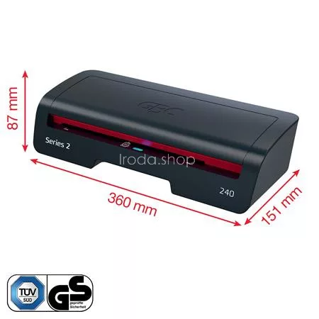 Laminálógép, A4, 75-125 mikron, GBC "240 Home Office"