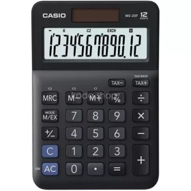   Számológép, asztali, 12 számjegy, CASIO, "MS-20 F", fekete