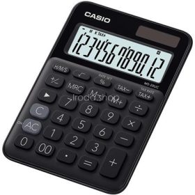   Számológép, asztali, 12 számjegy, CASIO, "MS 20 UC", fekete