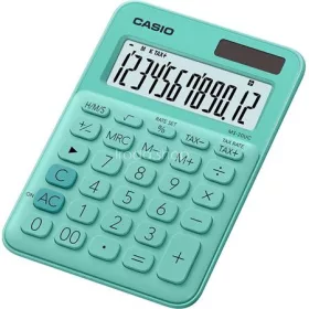   Számológép, asztali, 12 számjegy, CASIO, "MS 20 UC", zöld