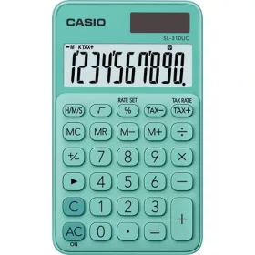   Zsebszámológép, 10 számjegy, CASIO "SL 310", zöld