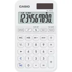   Zsebszámológép, 10 számjegy, CASIO "SL 310 YC", fehér