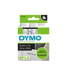   Feliratozógép szalag, 12 mm x 7 m, DYMO "D1", fehér-fekete