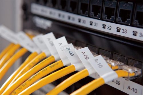 Feliratozógép szalag, flexibilis ID, 12 mm x 3,5 m, DYMO "Rhino", fehér-fekete