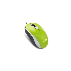   Egér, vezetékes, optikai, normál méret, USB, GENIUS "DX-120", zöld