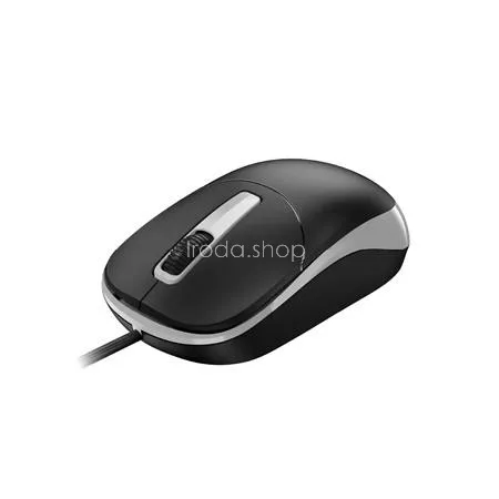 Egér, vezetékes, optikai, normál méret, USB, GENIUS "DX-123", fekete-szürke
