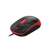 Egér, vezetékes, optikai, normál méret, USB, GENIUS "DX-123", fekete-piros