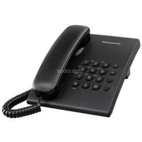   Telefon, vezetékes, PANASONIC "KX-TS500HGB", fekete