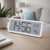 HOME HC18 páratartalom és hőmérséklet mérő ébresztőóra, prémium LCD kijelzővel, bútorra, falra helyezhető
