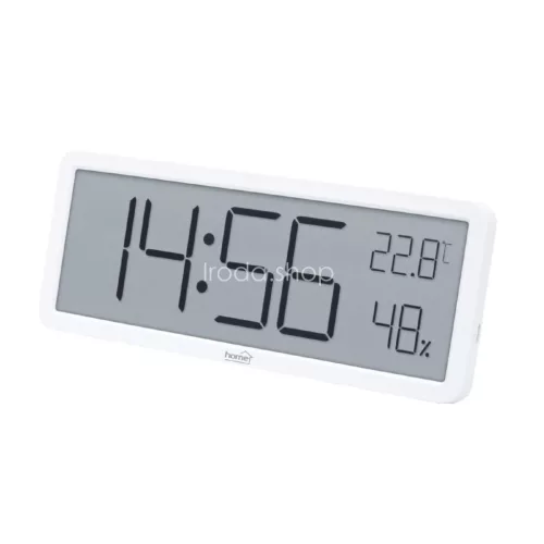 HOME HC18 páratartalom és hőmérséklet mérő ébresztőóra, prémium LCD kijelzővel, bútorra, falra helyezhető