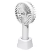 Home HF 9/WH kézi, tölthető ventilátor, 4 W, 10 cm-es lapátátmérő, 3 fokozat, 1200 mAh Li-ion akkumulátor, asztali tartó, fehér