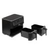 Home HG AF 24 air fryer, forrólevegős fritőz, 2 X 3,8 literes, 6-féle üzemmód, 2460 W, MEAL funkció, DUAL funkció, fekete