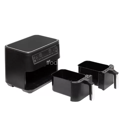 Home HG AF 24 air fryer, forrólevegős fritőz, 2 X 3,8 literes, 6-féle üzemmód, 2460 W, MEAL funkció, DUAL funkció, fekete