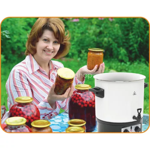 Home HG BA 27 befőző automata, teljesítmény 1800 W, 27 literes tartály, sterilizálás funkció, fehér-fekete