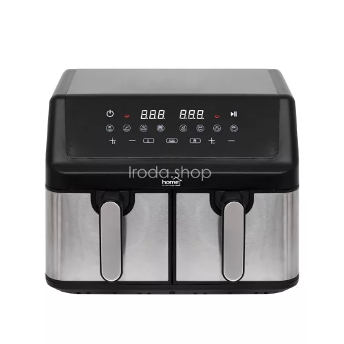 HOME HGAF29 duplakosaras forrólevegős sütő, 2 x 4,5L, 2000 W, digitális vezérlés, 8 féle üzemmód
