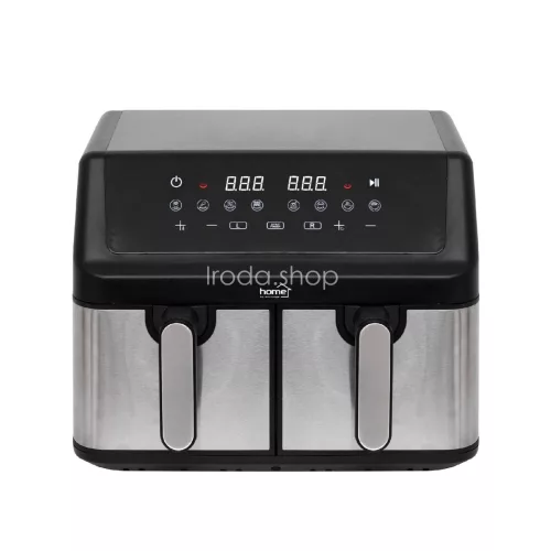 HOME HGAF29 duplakosaras forrólevegős sütő, 2 x 4,5L, 2000 W, digitális vezérlés, 8 féle üzemmód