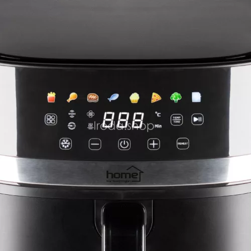 Home HGAF8 digitális air fryer, forrólevegős fritőz, 8 liter kapacitás, 2000 W, hőmérsékleti tartomány 80 – 200 °C
