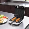 HOME HGP4 panini szendvicssütő, 1200 W, nagy sütőfelület, tapadásmentes, jelzőfények