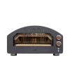 HOME HGPZ02 elektromos pizzakemence, 2000W, max. 380 °C, IPX4 védelem, 33x33 cm sütési felület, 1,5 cm-es Cordierite pizzakő, rozsdamentes ajtó