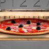 HOME HGPZ02 elektromos pizzakemence, 2000W, max. 380 °C, IPX4 védelem, 33x33 cm sütési felület, 1,5 cm-es Cordierite pizzakő, rozsdamentes ajtó